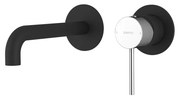 Sapho Sapho, ULTRASAN 2-prvková podomietková umývadlová batéria, hubica 20cm, čierná mat/chróm, UT018VBC