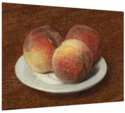 Obraz - Henri Fantin-Latour, Three Peaches on a Plate, reprodukcia (70x50 cm)