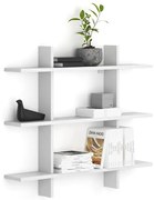 Kancelárska nástenná polica trojitá SOLID, 1250 x 200 x 1075 mm, biela