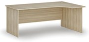 Rohový kancelársky písací stôl PRIMO WOOD, 180x120 cm, pravý, dub prírodný
