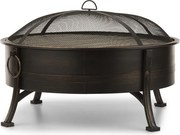 Blumfeldt Catania, ohnisko 2 v 1, Ø 80 cm, lapač iskier, Ø 70 cm gril, oceľ, antický motív