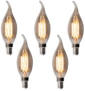 Sada 5 stmievateľných LED žiaroviek E14 BXS35 Smoke 4W 300 lm 2200K