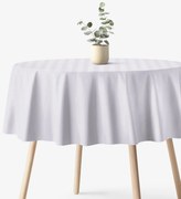 Goldea okrúhly damaškový obrus - svetlo sivé prúžky so saténovým leskom Ø 100 cm