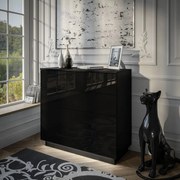 KOMODA MARION ČIERNÝ LESK / BEZUCHYTKOVÁ LED 95