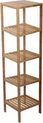 Drevený regál Bamboo, 5 políc%