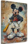 Obraz Street Mickey na plátne | Maľovaná štruktúra