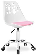Kancelárska stolička GROVER biela / ružová