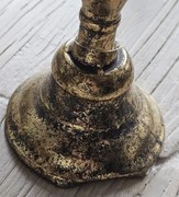 Kovový medený svietnik s patinou Merci - Ø 10*47 cm