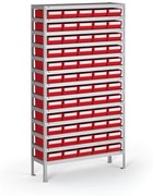 Regál s plastovými boxmi ShelfBox, 2000 x 1000 x 400 mm, 60x box E