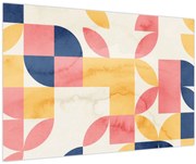 Obraz - Abstrakcia s retro vzormi (90x60 cm)