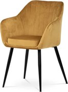 Jedálenská stolička Autronic 58x84 cm žltá látka PIKA YEL4