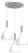 Luster na lanku NOAK 3xE27/15W/230V biela/chróm