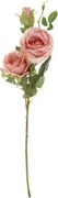 Umelý kvet Ruža s púčikom 65 cm, ružová%