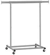 Kovový stojan na oblečenie, rozťahovateľný, 160x132x45,4cm