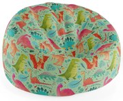 Sedací vak Cocoon dinosauri v tráve, farebná