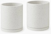 Súprava 2 bielych kvetináčov Bonami Selection Terrazzo, ø 26 cm