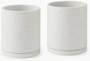 Súprava 2 bielych kvetináčov Bonami Selection Terrazzo, ø 26 cm