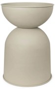 Ferm Living Kovový kvetináč Hourglass Cashmere Small