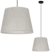 Závesné svietidlo Len1, 1x svetlobéžové textilné tienidlo, (fi 38 cm), b