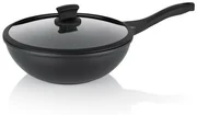 Kela Wok panvica s pokrievkou STELLA NOVA, liaty hliník, čierna, 30 cm, 5 l