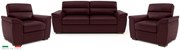 Kožená sedacia súprava ROSSO II 3+1+1, vínová (bordeaux 305)