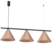 Závesné svietidlo Capital, 3x medené kovové tienidlo, (fi 30cm), b