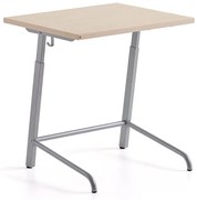 Študentský stôl AXIOM, akustické linoleum - béžová, strieborná