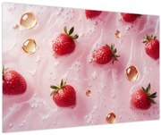 Obraz - Jahody v bublinách (90x60 cm)