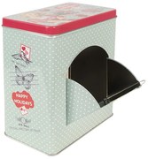 Zelená plechová dóza s vekom a otvorom Sweet Bakery - 16*10*18 cm