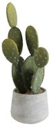 Zelený dekoratívne umelý kaktus s placatými listy - 17 * 17 * 50 cm