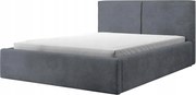 Manželská posteľ 140cm Fatime (s roštom, úl. priest.) (sivá/čierna)
