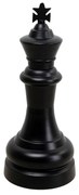 Chess King dekorácia čierna 68 cm