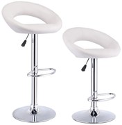 Barové stoličky, 2 ks, viac farieb- Biele