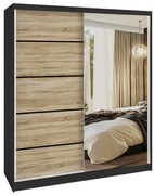 Šatníková skriňa SERENITY 158 cm dub sonoma mat  MBP SERENITY SZP7/0/B/DS/0/HIAL