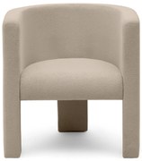 Béžové dizajnové kreslo MILU