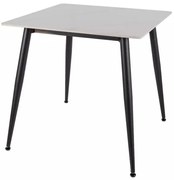 Jedálenský stôl RION 80x80 cm s keramickou doskou, biely mramor