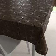 Biante Veľký zamatový obdĺžnikový obrus Isabela IBL-012 Rose Gold trojuholníky na hnedom 160x200 cm
