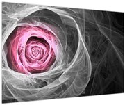 Obraz - Abstraktné ruže, fuchsiová (90x60 cm)