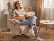 Kreslo s elektrickým polohovaním Locarno, béžová látka%