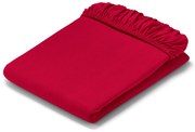 Džersejové napínacie prestieradlo, červené, nadmerná veľkosť