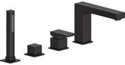 Mexen CUBE - vaňová batéria 4-otvorová, čierna, 72932-70