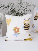 Bavlnená obliečka na vankúšik Renforcé 40 x 40 cm – Čmeliak od medu