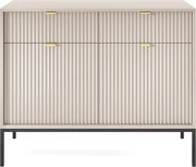 Ryhovaná komoda Nova kašmír so zásuvkami (KSZ104)