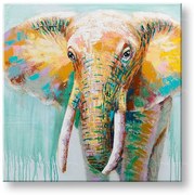 Maľovaný obraz na stenu SLON 70x70 cm | rôzne rozmery