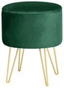 Úložná taburetka LILI fľaškovo zelená