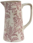 Keramický dekoračný džbán s ružovými kvetmi Roset - 20*13*25 cm