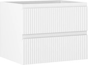 Mexen Rivel, kúpeľňová skrinka 60 cm, 2 zásuvky, drážkovaná, biela matná, 91A20-06047-2-BFF01