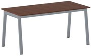 Rokovací kancelársky stôl PRIMO BASIC, 160x80 cm, sivostrieborná podnož, čerešňa