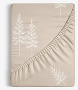 Goldea bavlnená napínacia plachta - severské stromčeky 80 x 160 cm