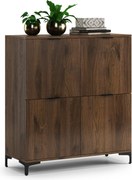 Komoda LANA 02 Elegantný orech -STOJACA KOMODA 4-DVEROVÁ